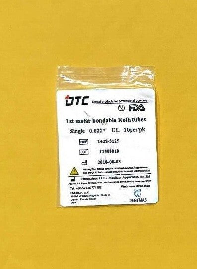 FDA 1st molar non-convertible Roth bondable buccal tube single 0.022"  100 unit
