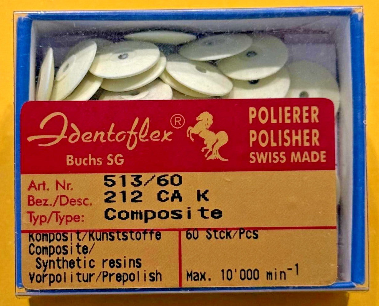 IDENTOFLEX COMPOSITE PRE POLISHING MINI DISC 60u. a KERR Company Swiss made