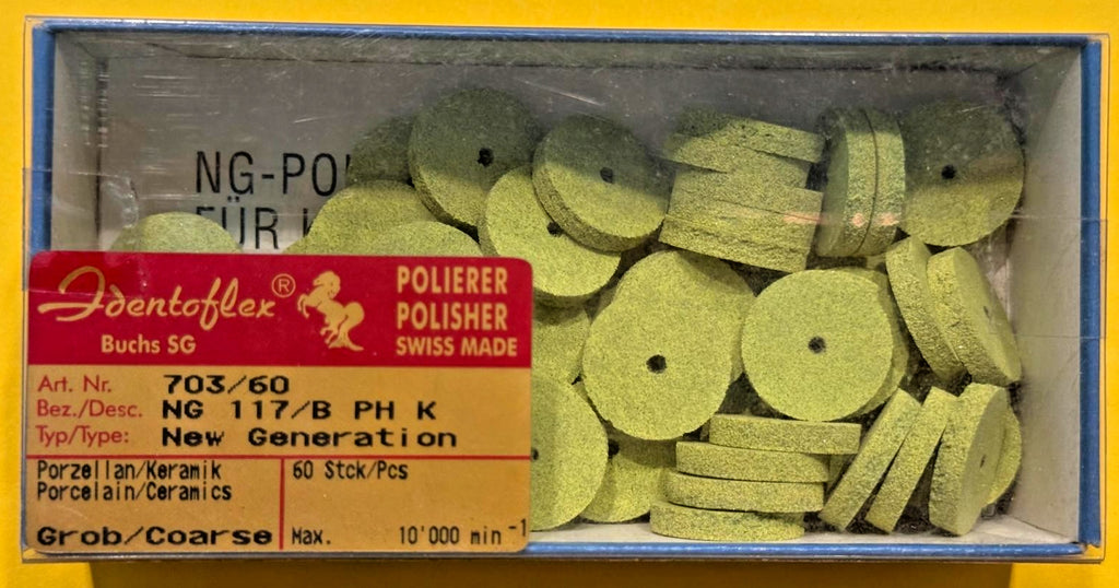 IDENTOFLEX PORCELAIN unmonted WHEEL COARSE POLISHER 60 units.  A KERR Company