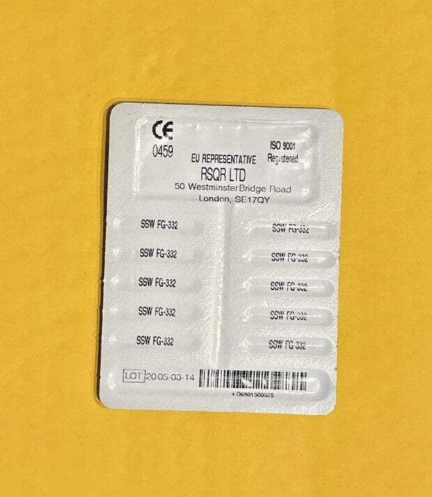 SS WHITE Dental Carbide Burs FG 332, FG 332L Pear