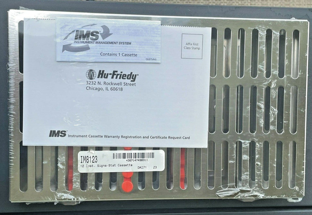 HU-FRIEDY DENTAL CASSETTE IMS 12 INSTRUMENTS ORANGE IM8123