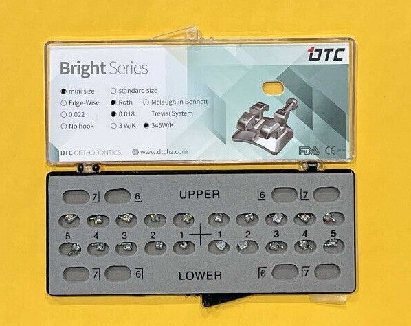 FDA Bright Series Mini  Roth brackets, 345 with hooks.    10 SETS