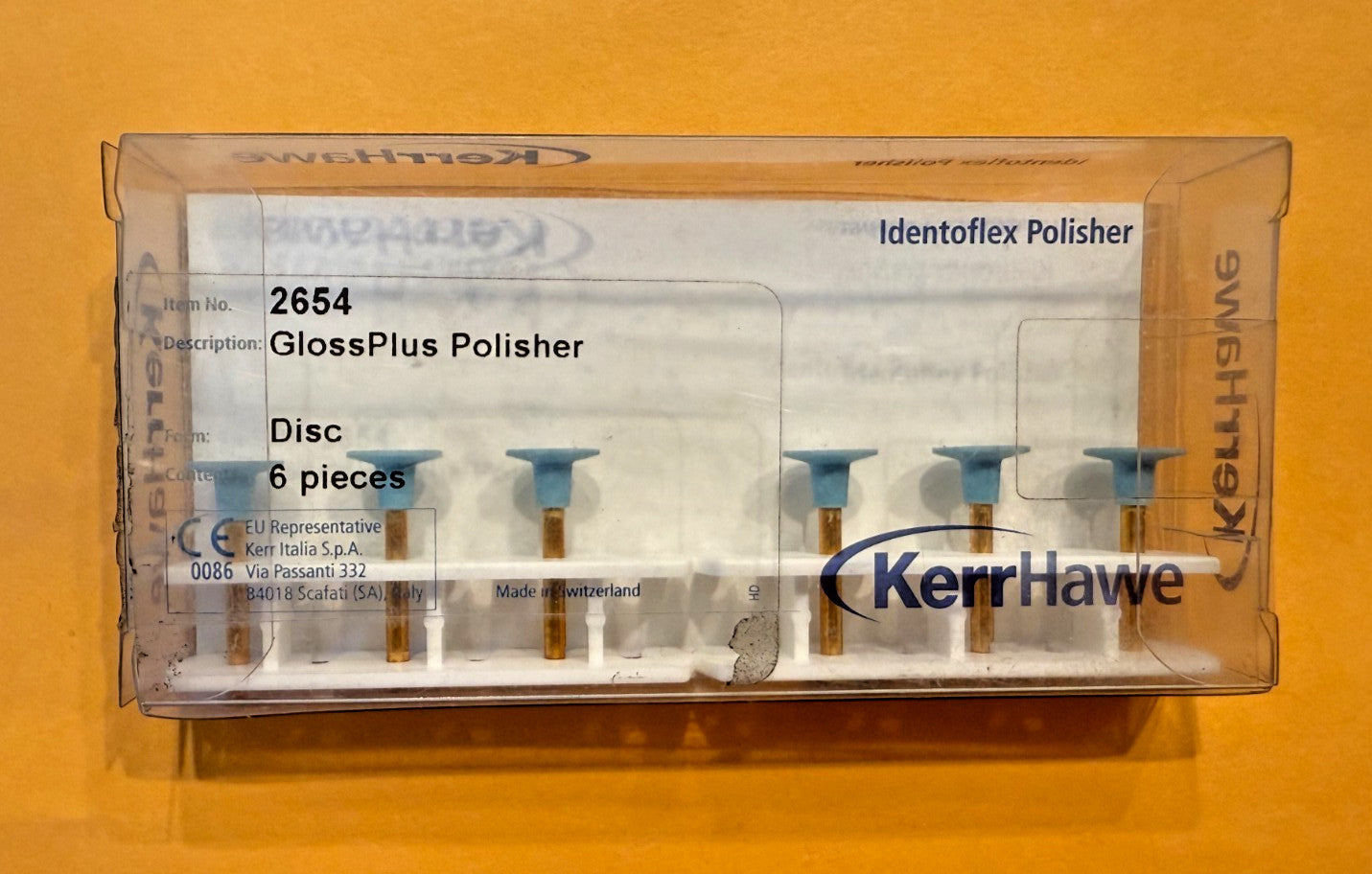 KERR Gloss PLUS Polishers 2654 DISC Blue   6pcs/box
