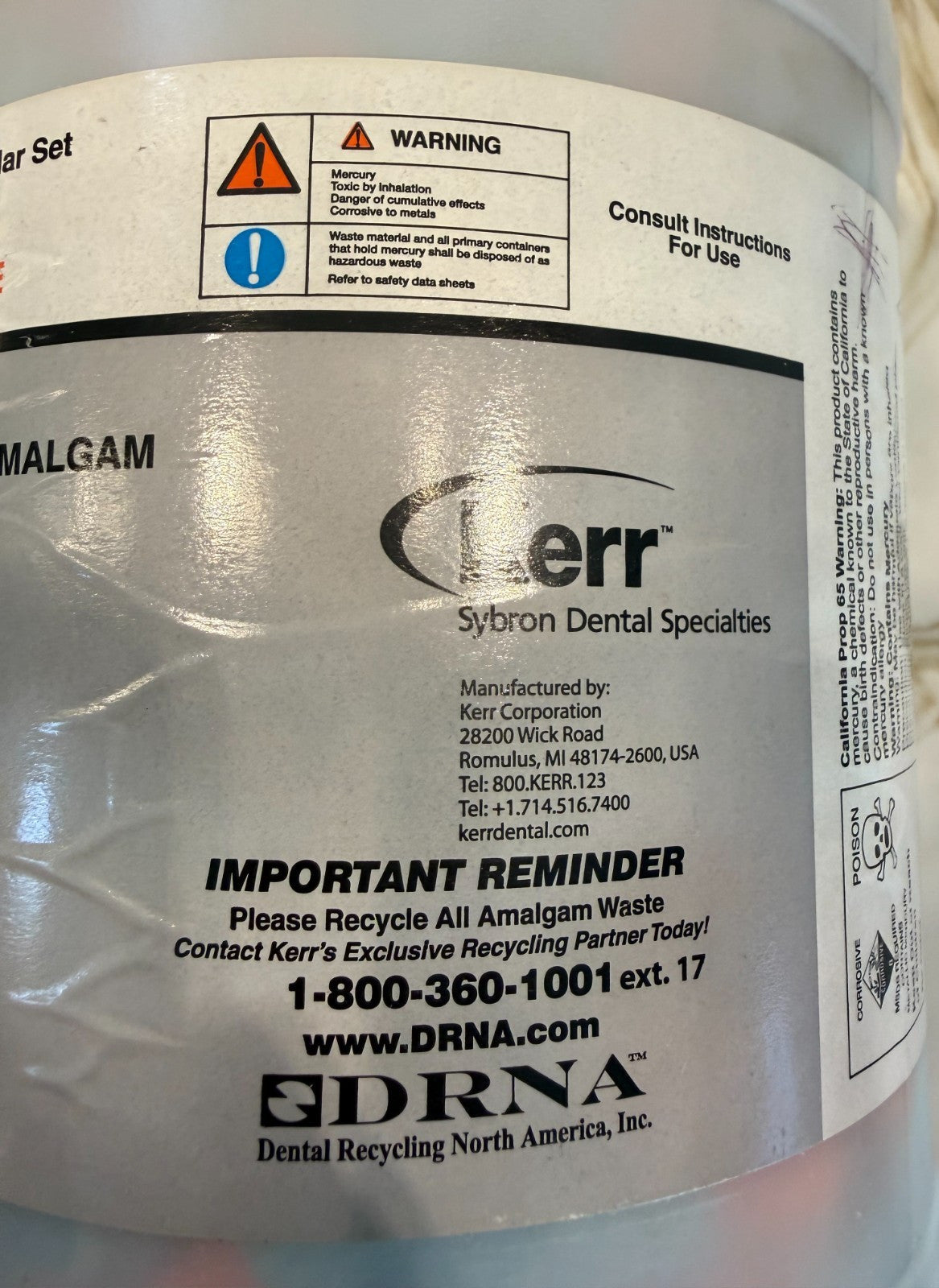 KERR ALLOY dental amalgam capsules 1 spill 400mg. 500 units CONTOUR similar.
