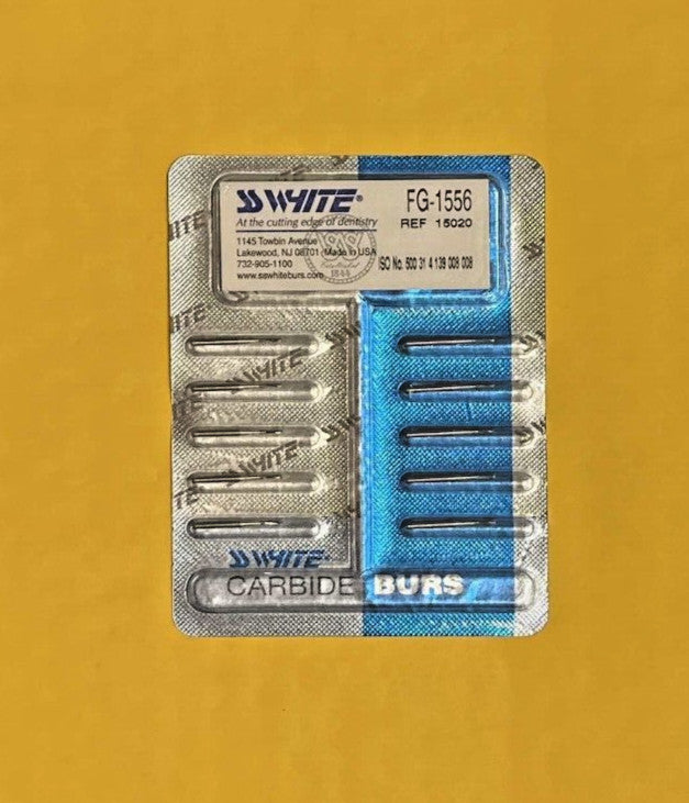 SS White Dental Burs FG 1556, 1557, 1558, 57L, 556L, 558L