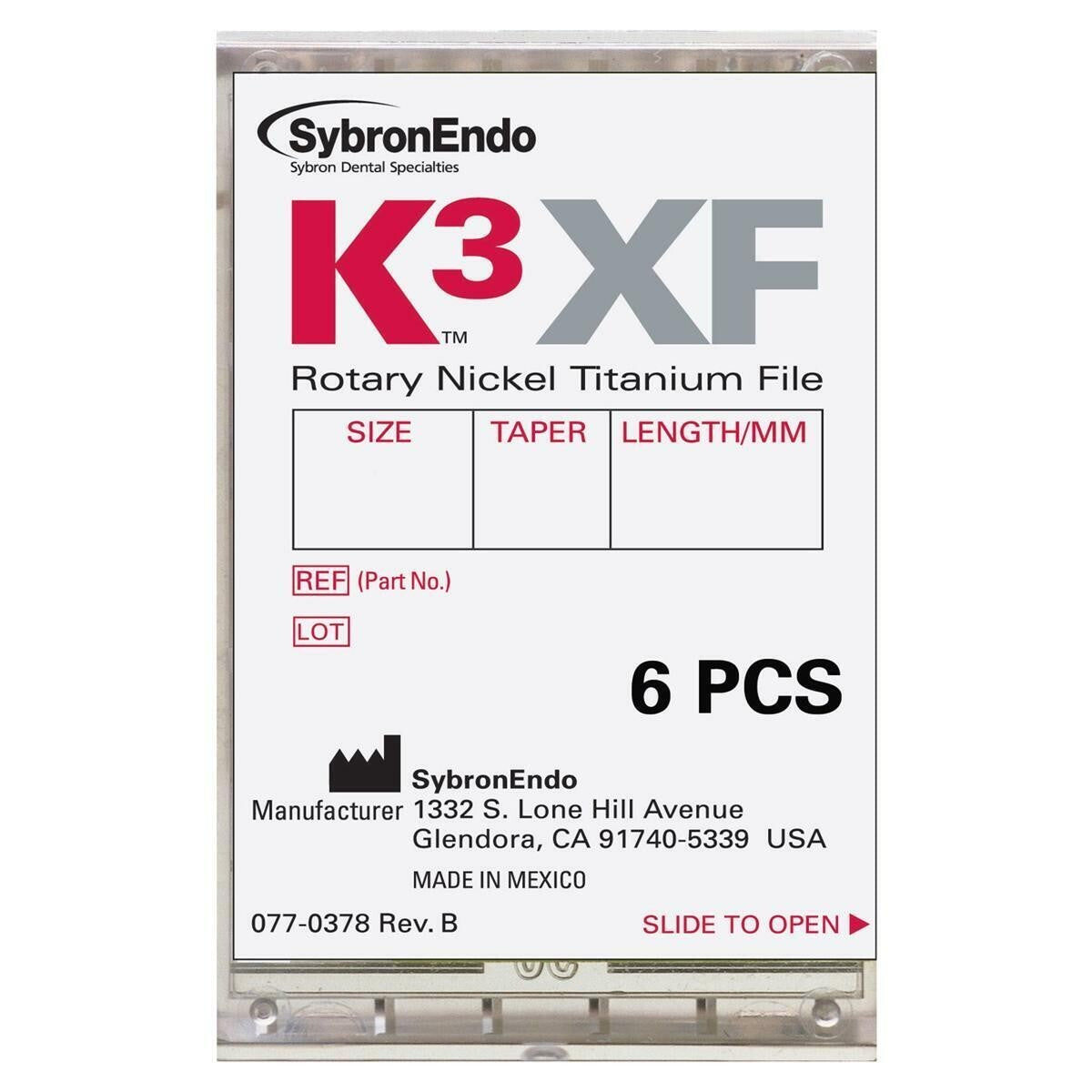 KERR SybronEndo  K3 XF Rotary Files Taper 06