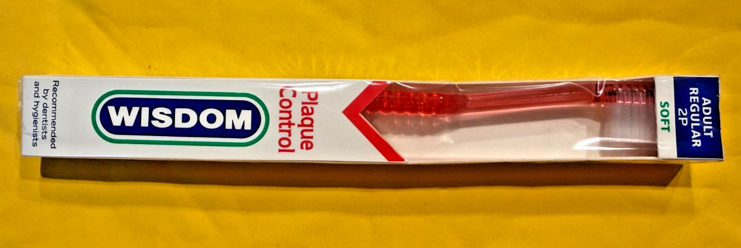 12 x WISDOM Toothbrush PLAQUE CONTROL 2P  Pack of 12 units. UK made
