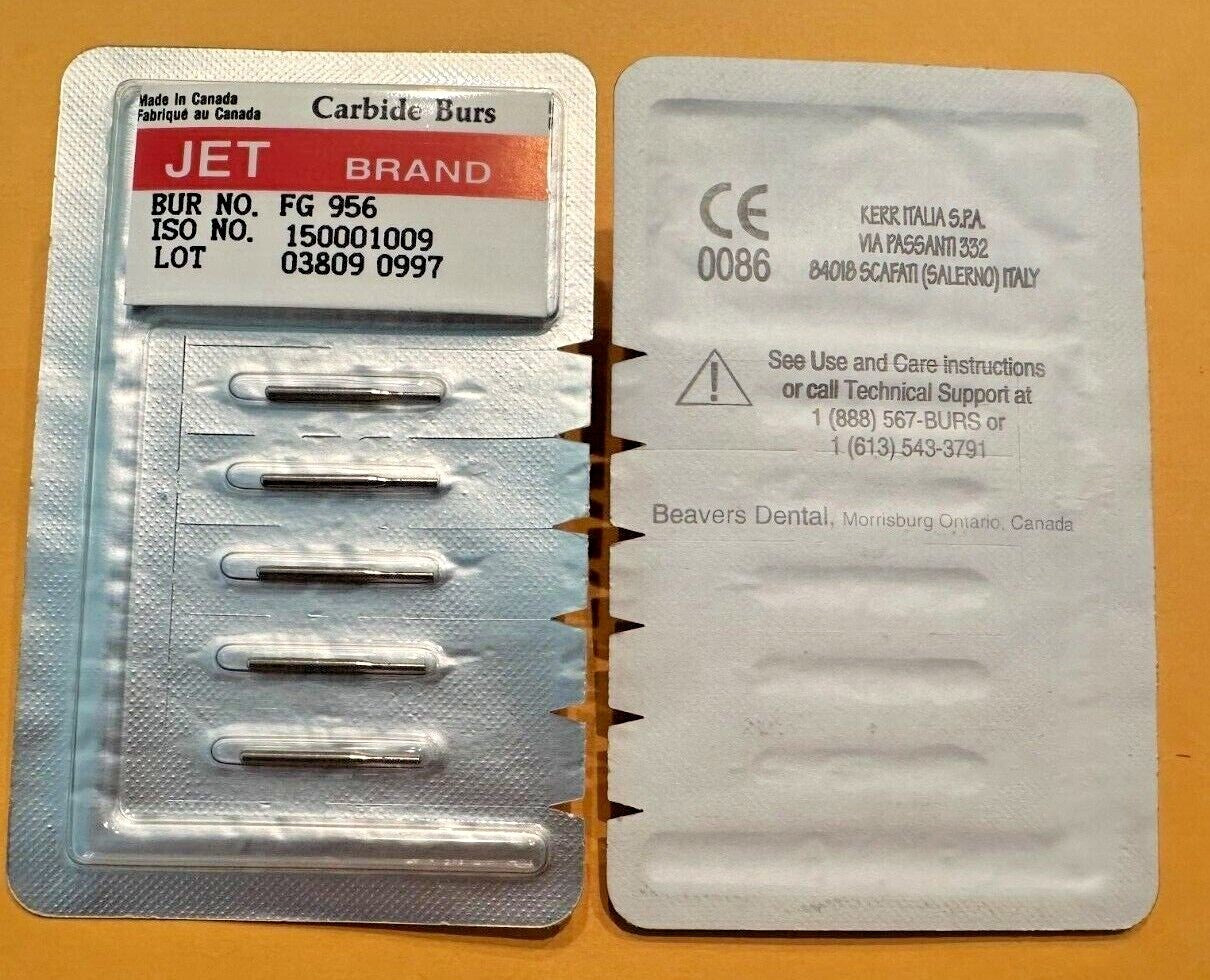 KERR JET  Dental carbide end-cutting bur FG 956  FG 957   Made in Canada