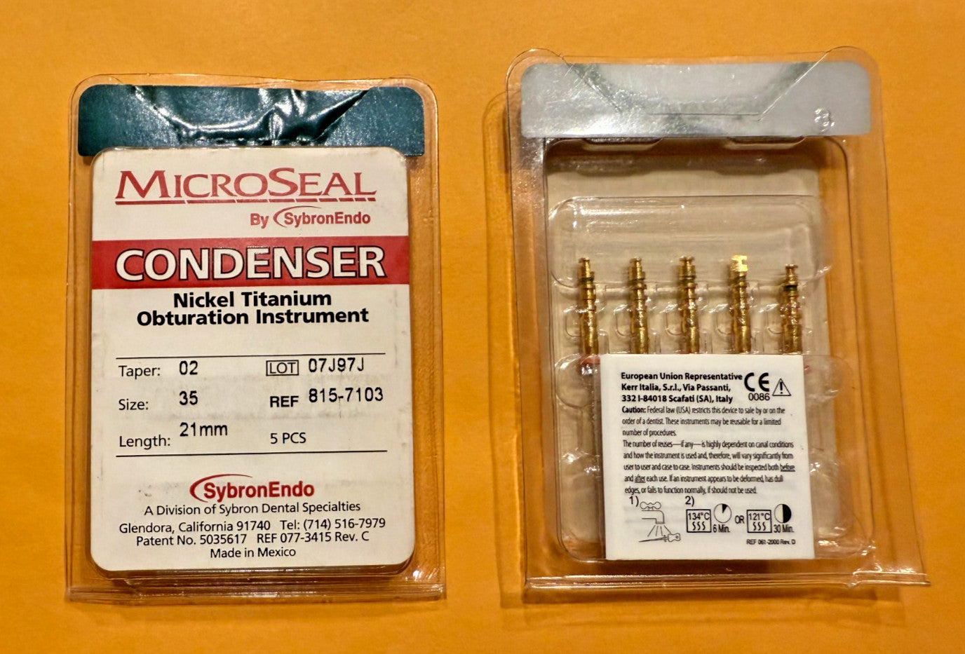 KERR Endodontic Microseal Condensers SybronEndo    5/pack