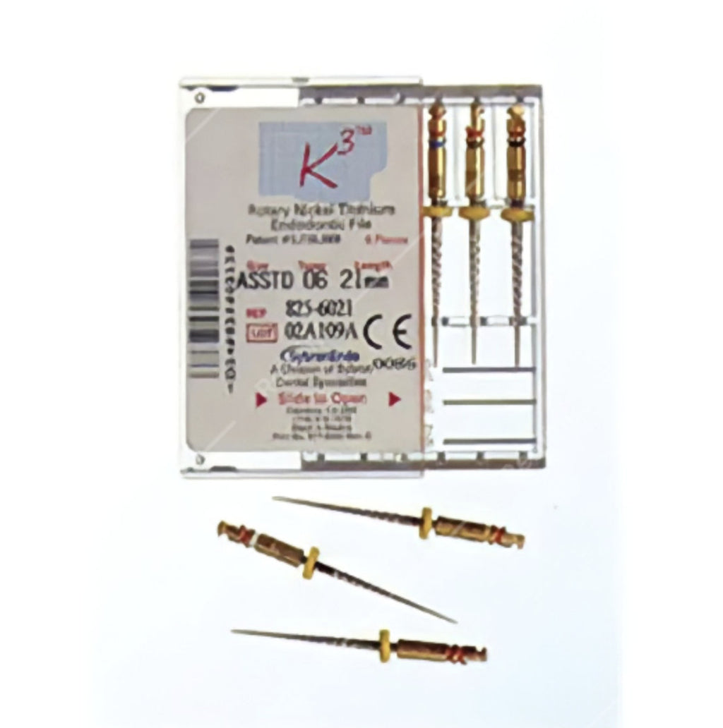 K3 Rotary Files Nickel Titanium 6/Pk. SYBRONENDO