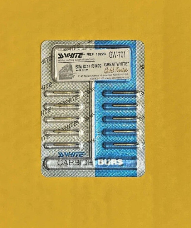 SS WHITE Great White FG GW701, GW245, GW330S, GW332S , carbide burs