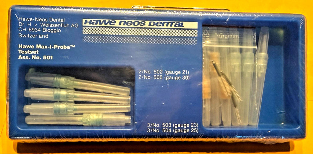 Dental Endo Irrigation Max-I-Probe Irrigation 10u asst. Swiss made assort. box