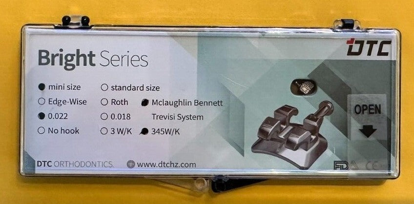 FDA  Bright series Mini  MBT dental brackets, 345 with hooks.  10 SETS