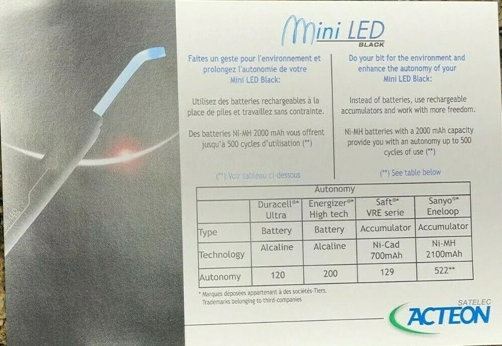LIGTH CURE MINI LED BLACK ACTEON SATELEC  Made in France