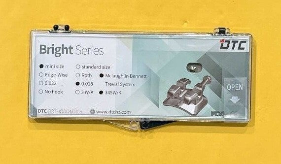 FDA  Bright series Mini  MBT dental brackets, 345 with hooks.  10 SETS