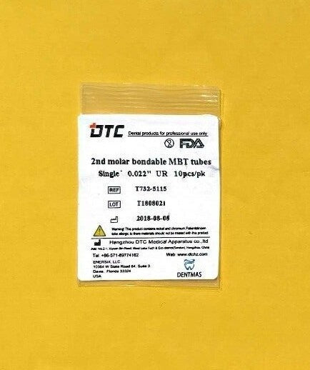 FDA  2nd molar non-convertible MBT bondable buccal tube  single  0.022  100/PACK