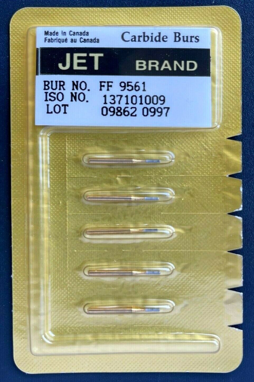KERR JET TRIMMING & FINISHING CARBIDE BURS 30 BLADES FF 9561 STRAIGHT