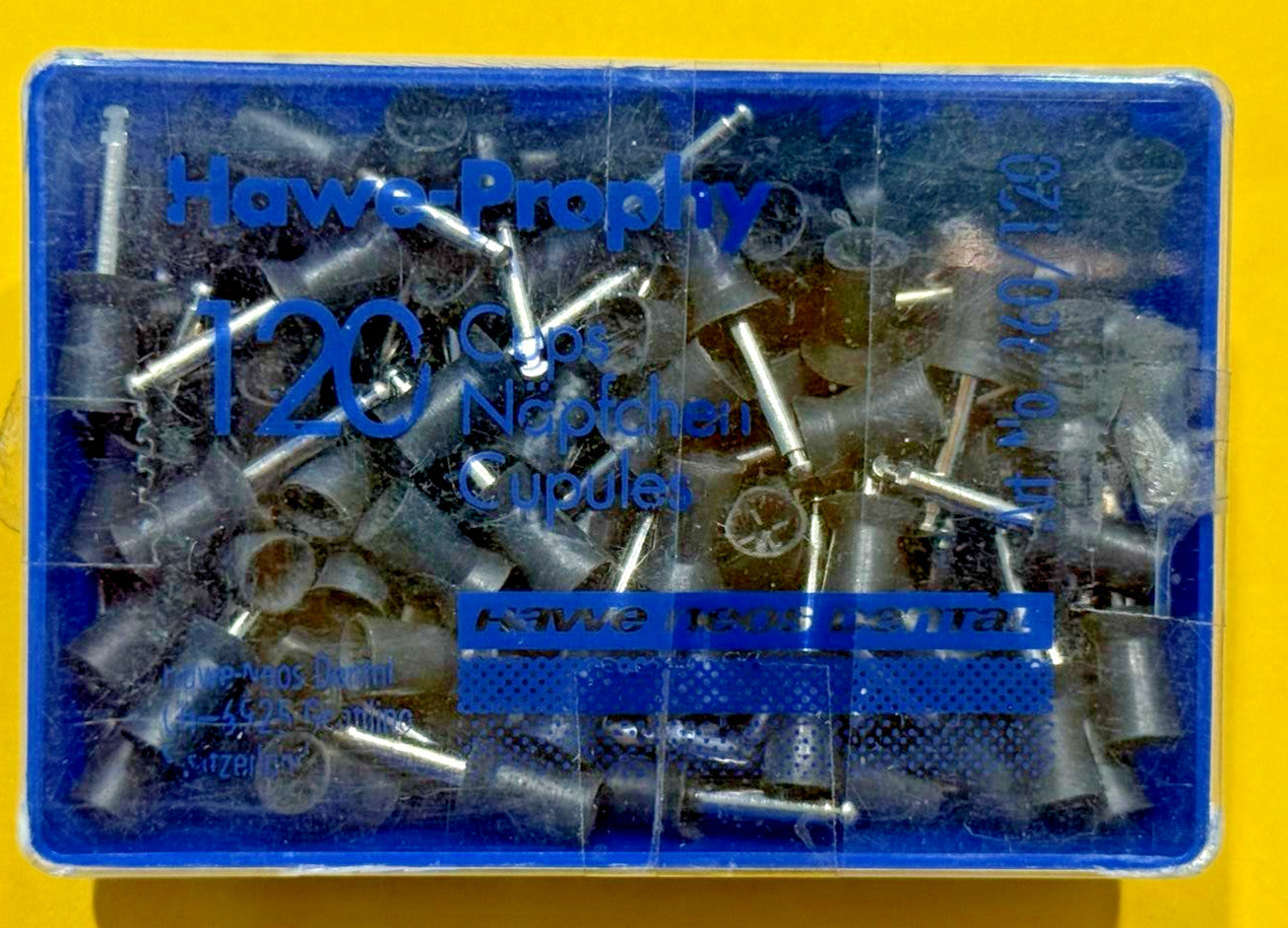 HAWE PROPHY CUPS SOFT RA. 120 units. A KERR Company. Swiss made