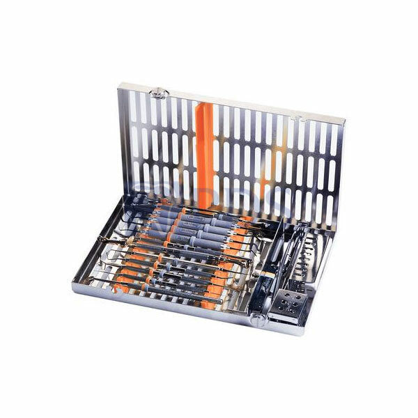 HU-FRIEDY DENTAL CASSETTE IMS 12 INSTRUMENTS ORANGE IM8123