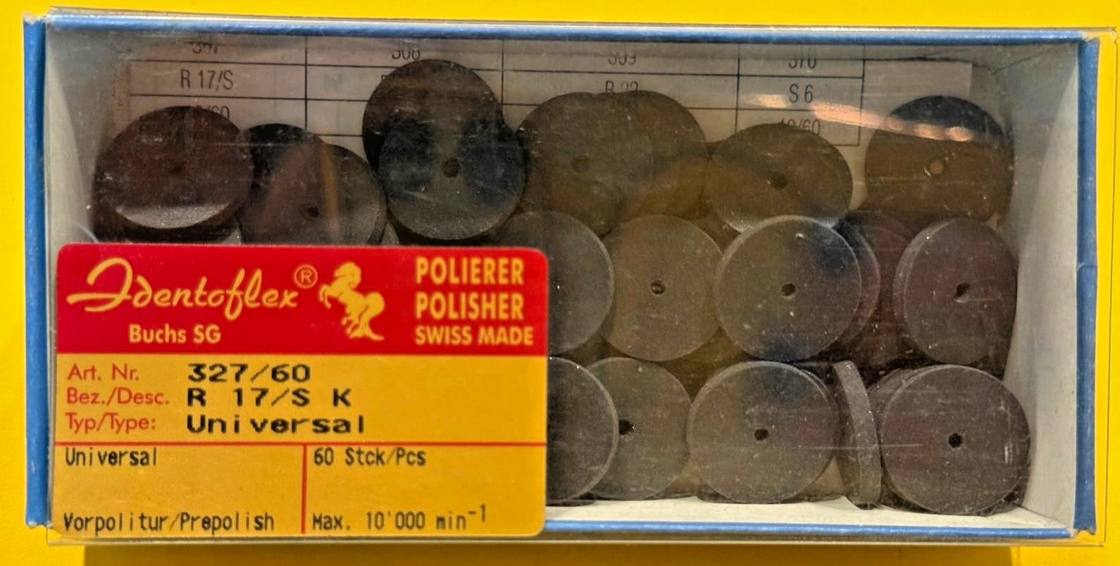IDENTOFLEX UNIVERSAL MORGANA WHEEL PRE POLISHER 327/60 a KERR Company Swiss made
