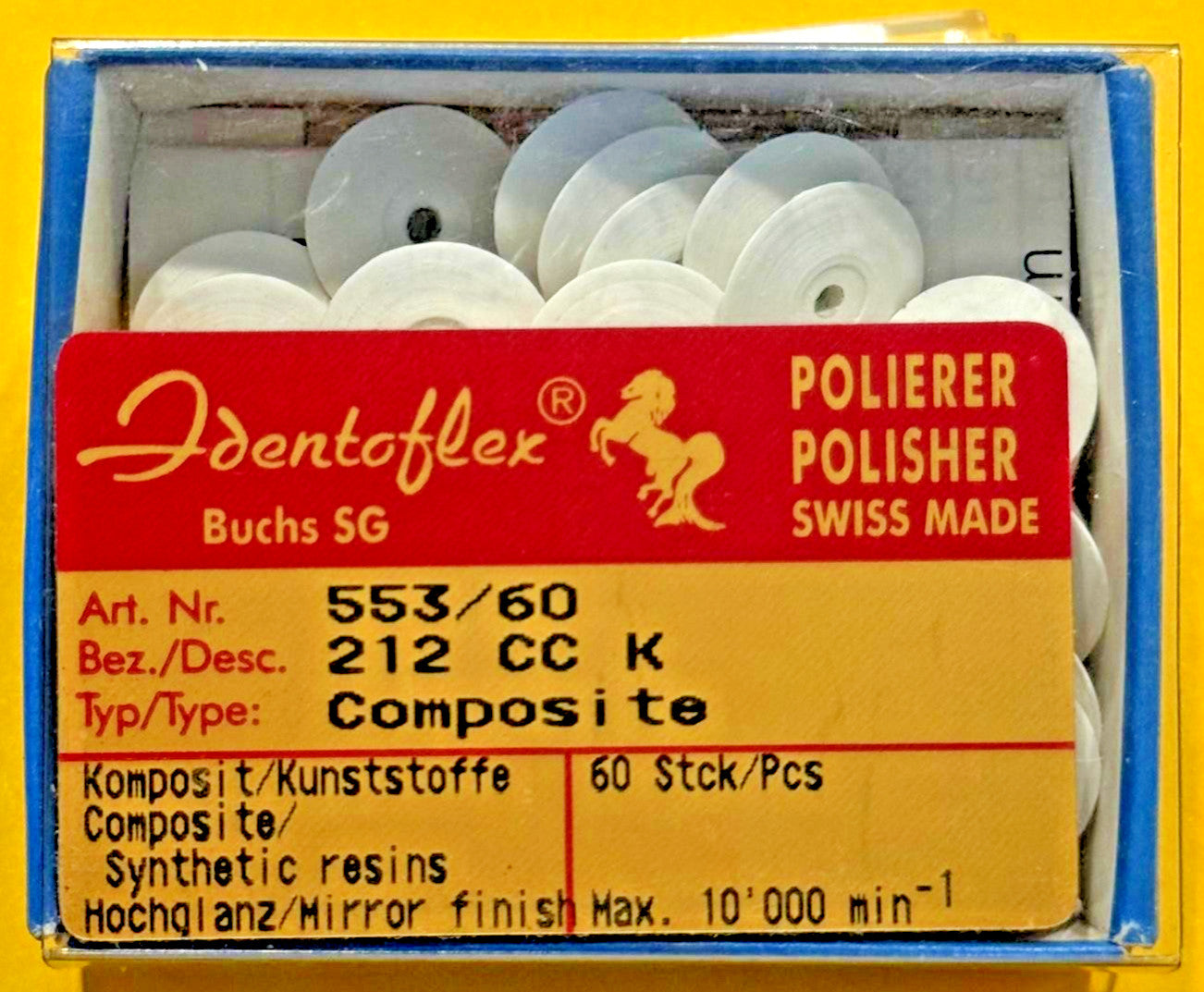 IDENTOFLEX COMPOSITE HIGH GLOSS POLISHER MINI DISC 60u. a KERR Company Swiss