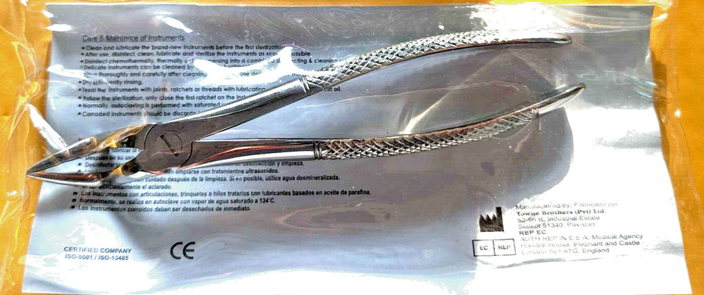 Dental Extracting Forceps Oral Surgery # 2, 7, 18, 51A, 73, 74N