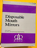 Mouth Mirror Single Sided DISPOSABLE  plastic 72/box Made in USA