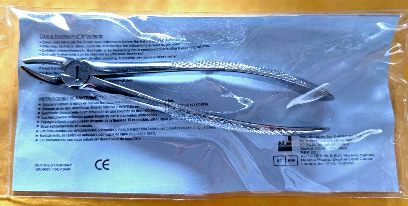 Dental Extracting Forceps Oral Surgery # 2, 7, 18, 51A, 73, 74N