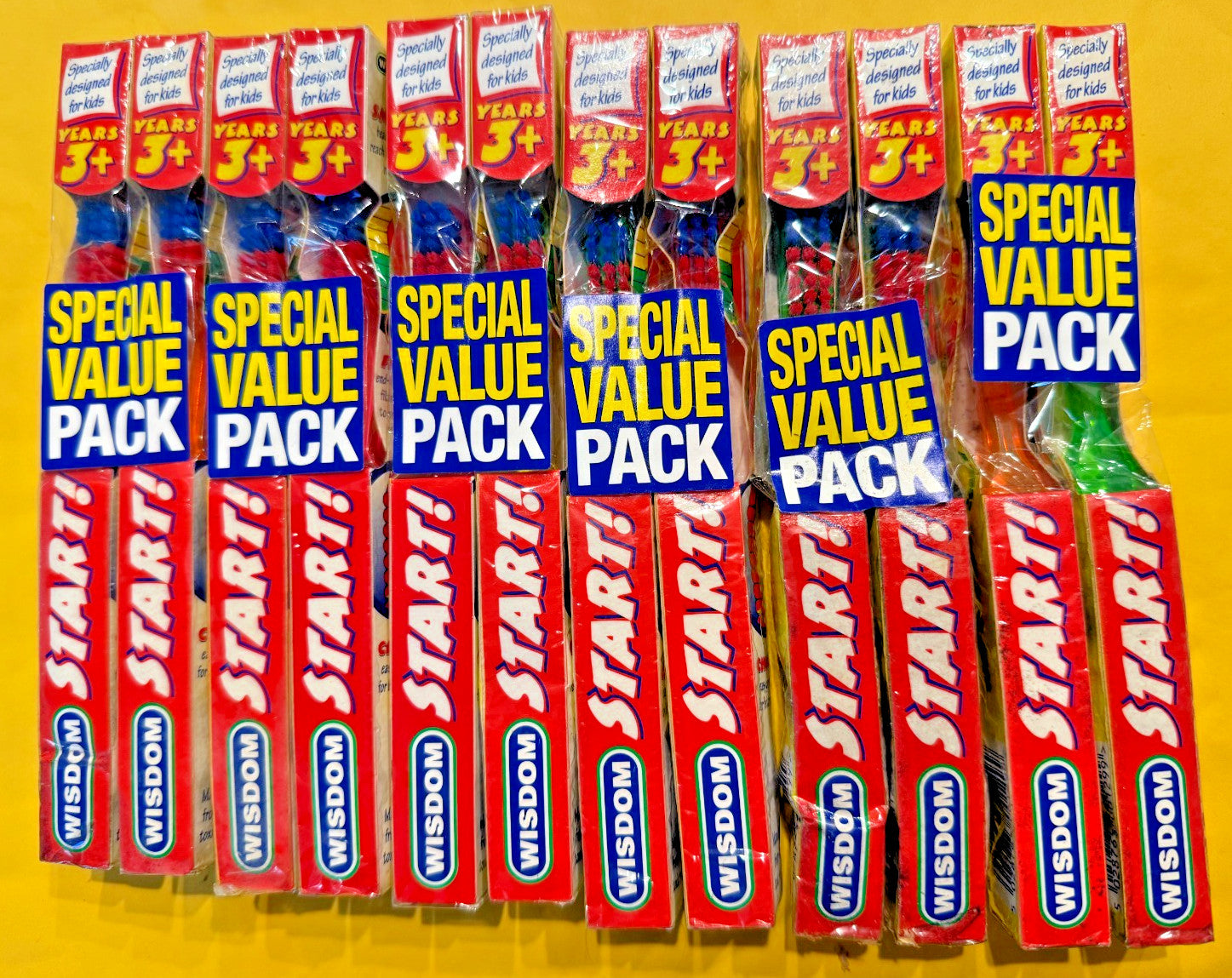 12 x WISDOM Toothbrush START Kids 3+  Pack of 12 units. UK madefor