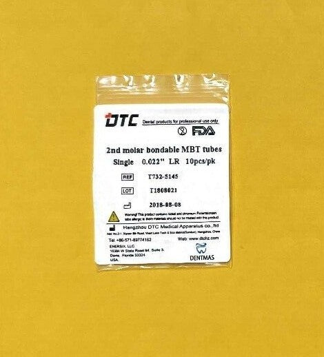 FDA  2nd molar non-convertible MBT bondable buccal tube  single  0.022  100/PACK