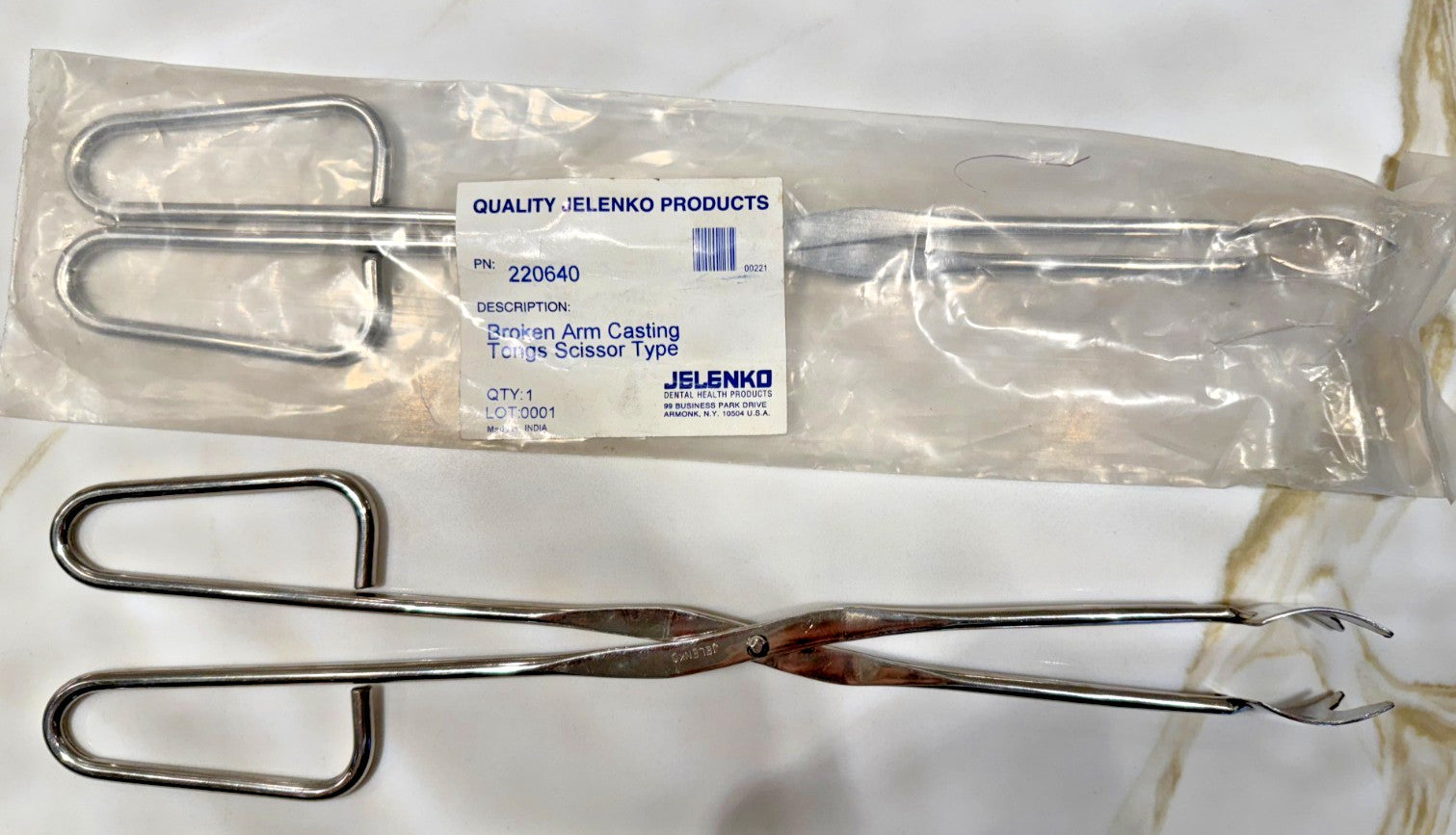 JELENKO broken arm casting tongs scissor type