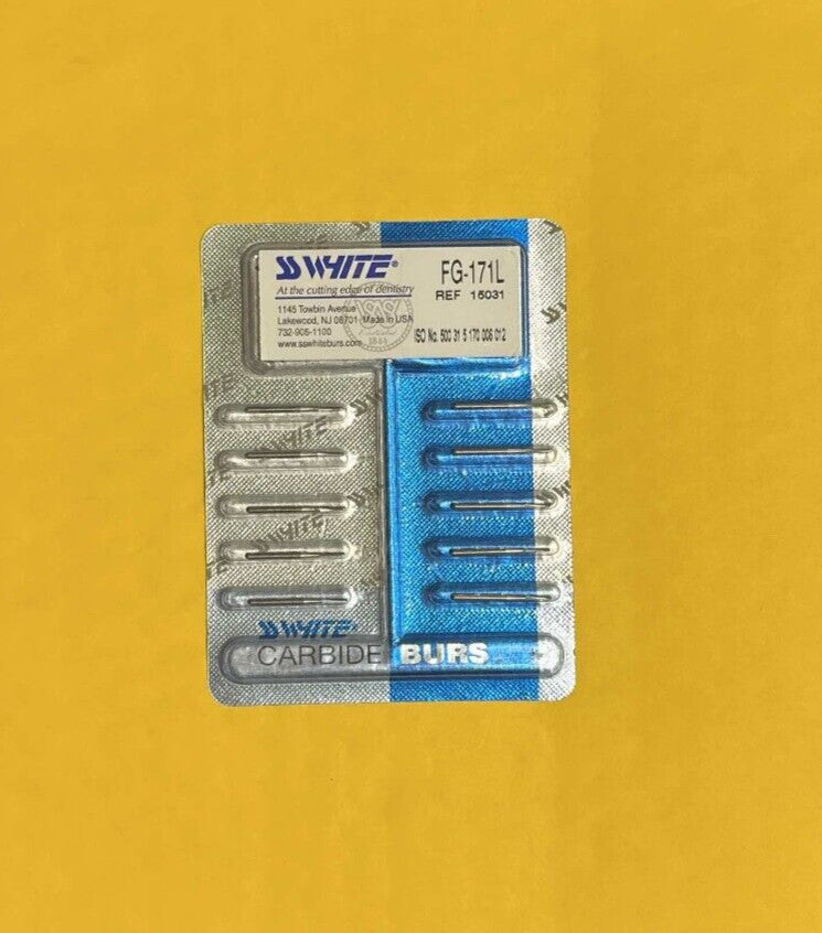 SS White Dental Carbide Burs -FG  703, FG 169, 170L, 171L, 1170