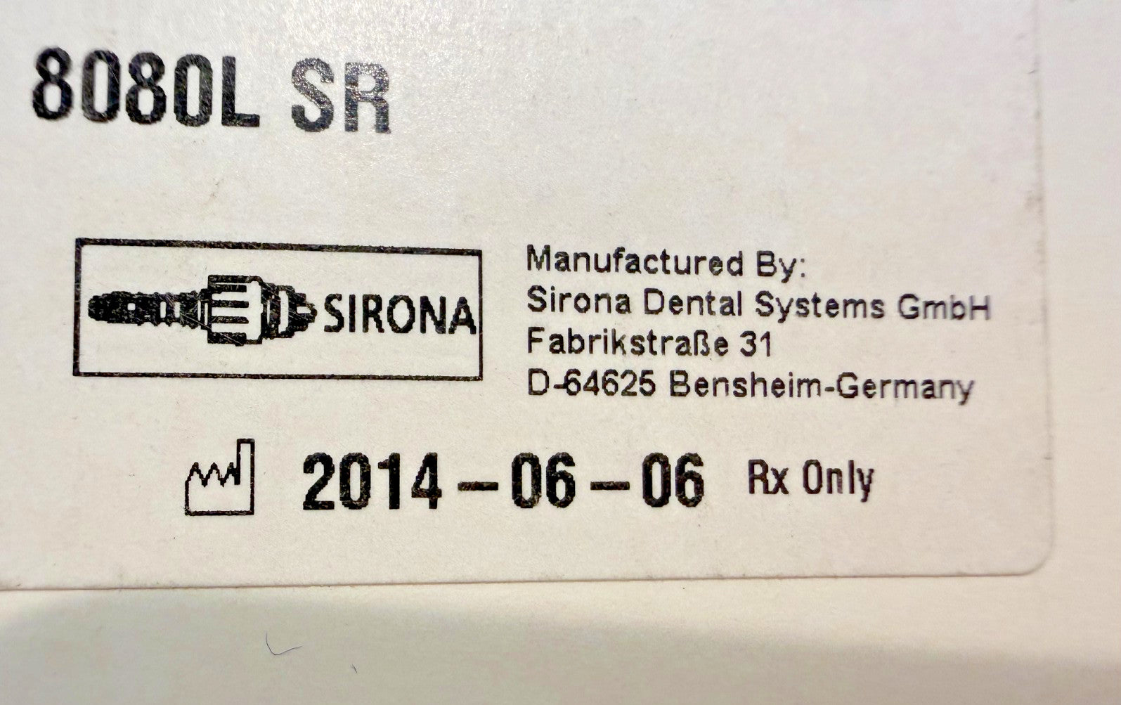 SIRONA FONA 8080L SR Dental High Speed instrument Fiber Optic Germany