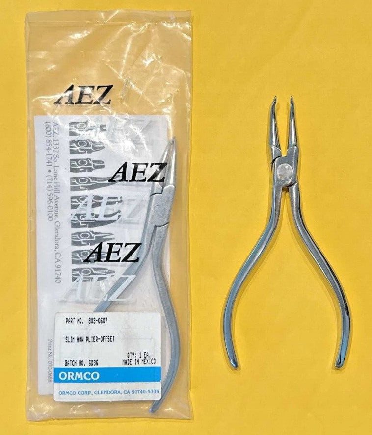 ORMCO AEZ ORTHODONTIC SLIM HOWE PLIER OFFSET. # 607