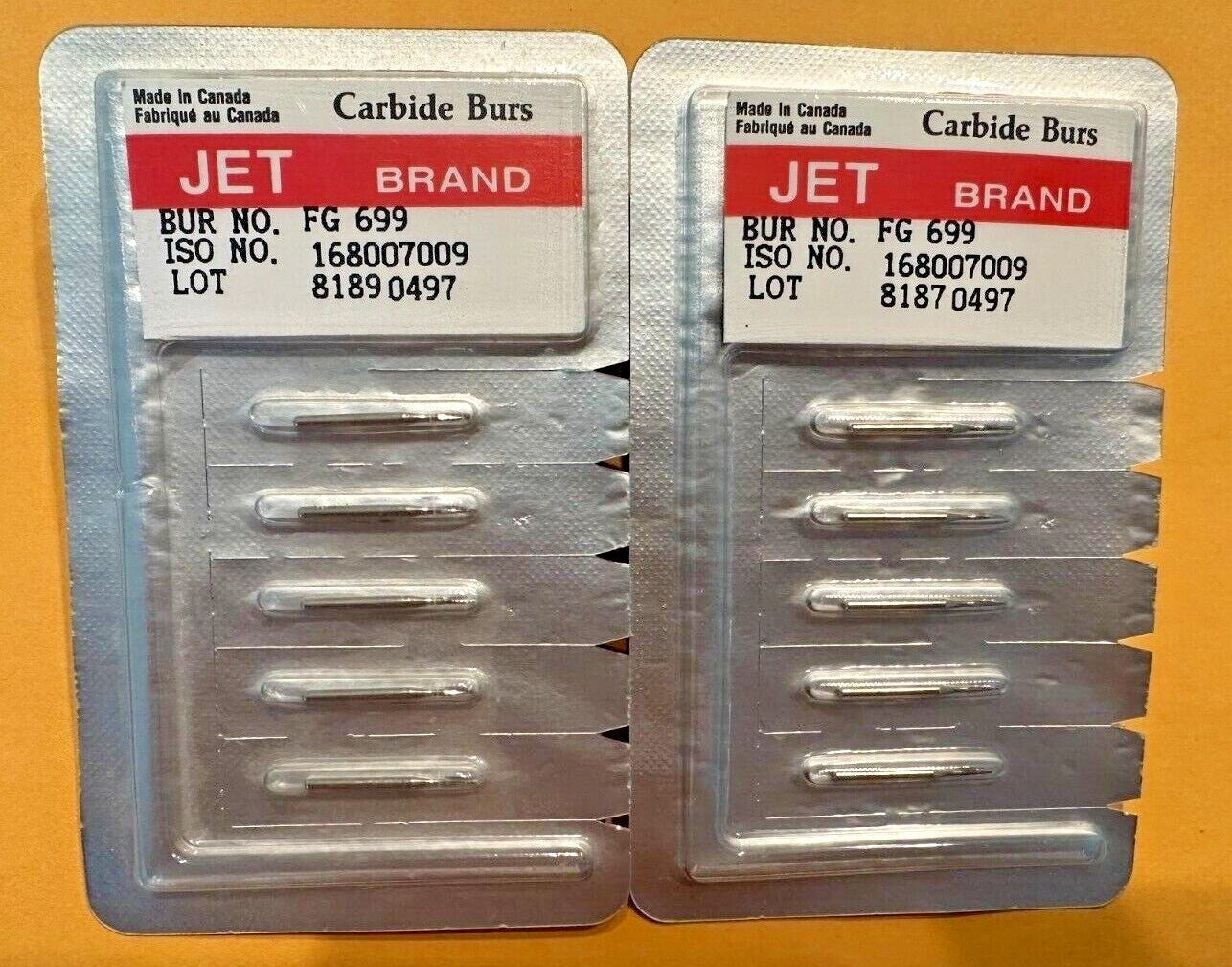 KERR JET Dental Carbide Bur  FG 699  FG 699L  FG 701   taper fissure crosscut