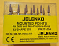 JELENKO 12 Mounted Points for Gold and Non-Precious Alloys
