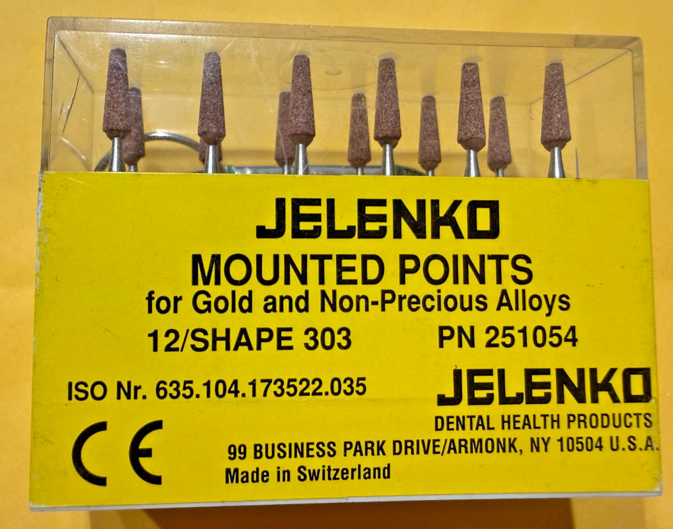 JELENKO 12 Mounted Points for Gold and Non-Precious Alloys