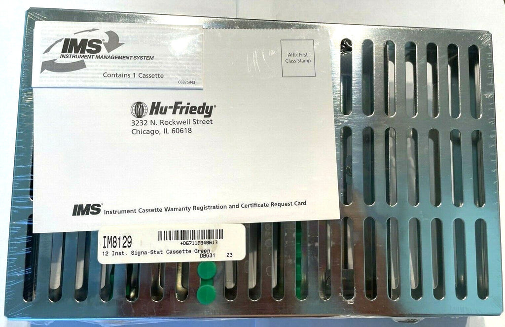 HU-FRIEDY DENTAL CASSETTE IMS 12 INSTRUMENTS GREEN  IM8129