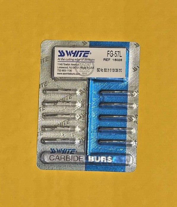 SS White Dental Burs FG 1556, 1557, 1558, 57L, 556L, 558L