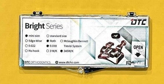 FDA Bright Series Mini  Roth brackets, 345 with hooks.    10 SETS