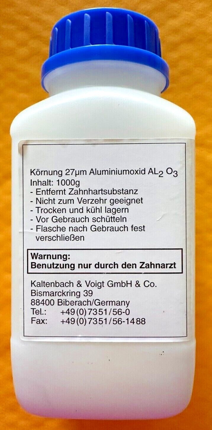 KaVo Dental Aluminum Oxide powder.  27 or 50 microns.  1000grs.