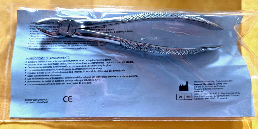 Dental Extracting Forceps Oral Surgery # 2, 7, 18, 51A, 73, 74N