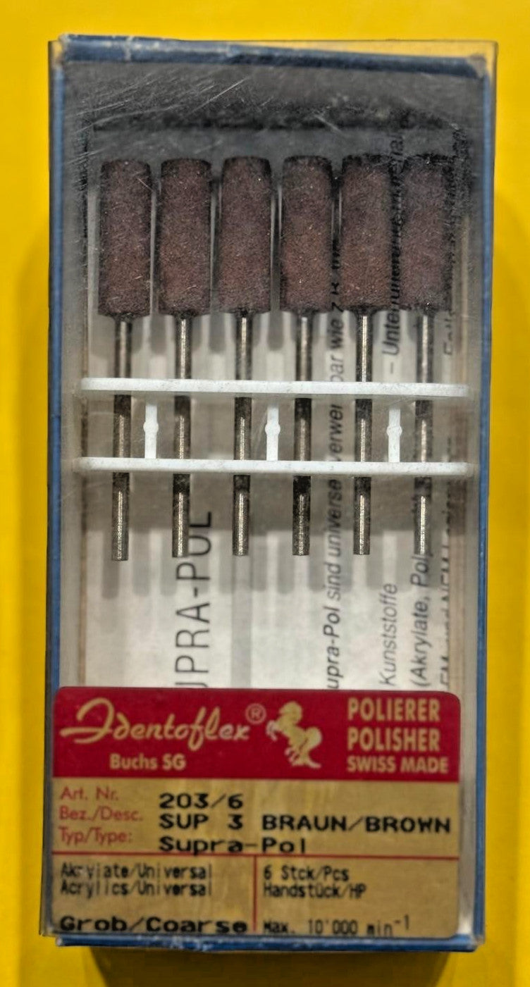 IDENTOFLEX SUPRA-POL  Coarse Acrylic Polisher 6 units. A KERR Company