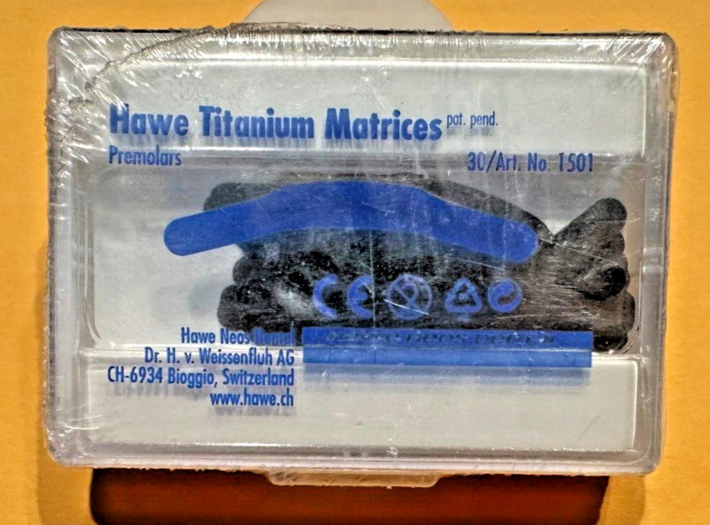 Hawe Dental Titanium Matrices Premolars 30/box. A KERR Company. SWISS made