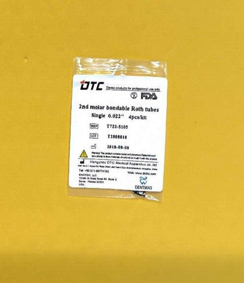 FDA 2nd molar non-convert Roth bond. buccal tube  upper single/lower single 40 u