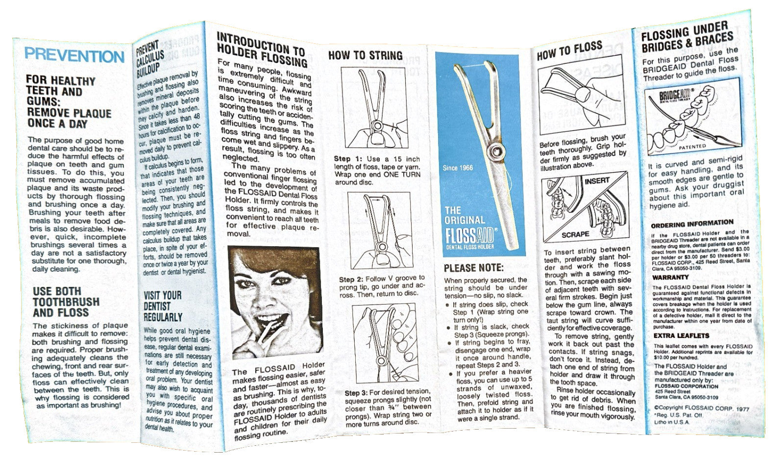 FlossAid  Set of 3 Floss-Aid Dental Floss Holder WISDOM USA