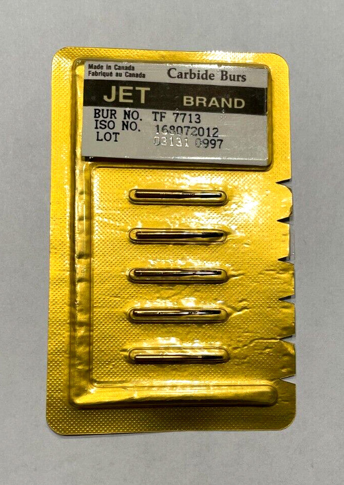 KERR JET TRIMMING & FINISH DENTAL CARBIDE BURS 12 BLADES TF 7713 FLUTE