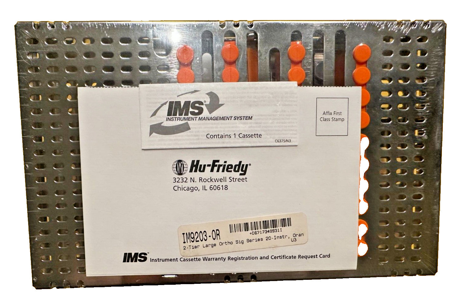 HU-FRIEDY Dental Two-Tier Large Ortho Cassette Hu-Friedy IM9203-OR