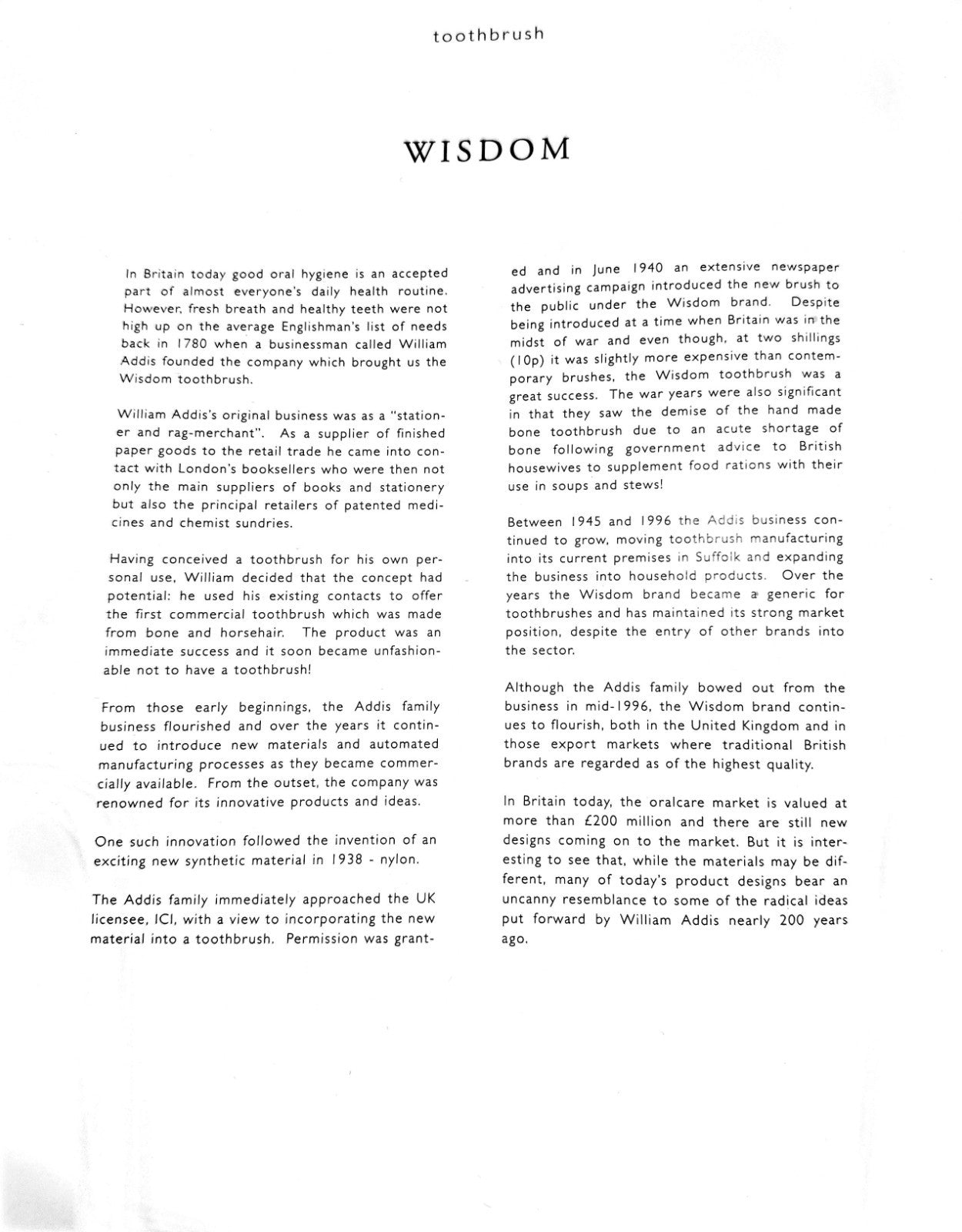 12 x WISDOM IQ Hard Toothbrush regular and orthodintic Pack of 12 units. UK made