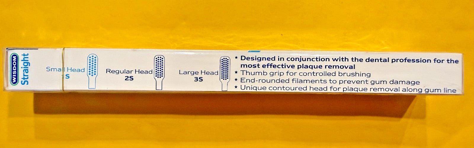 12 x WISDOM Toothbrush STRAIGHT ADULT SMALL  Pack of 12 units. UK made